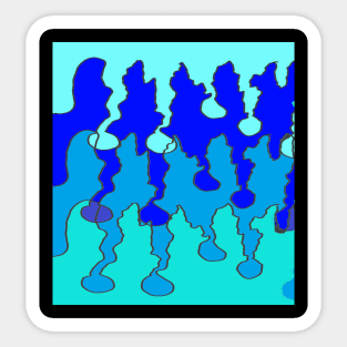 blue drip spray art Sticker